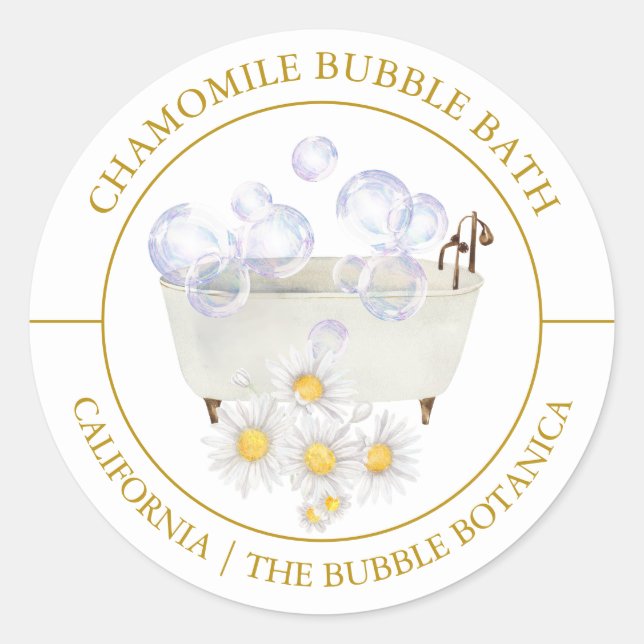 Étiquette de bain bulle Chamomile (Devant)