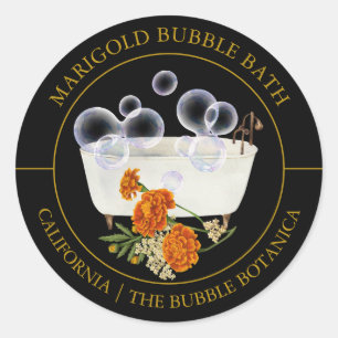 Étiquette de bain de la bulle Marigold