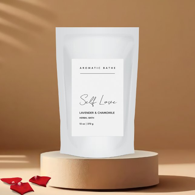 Étiquette de bain minimal à base de plantes (Créateur téléchargé)