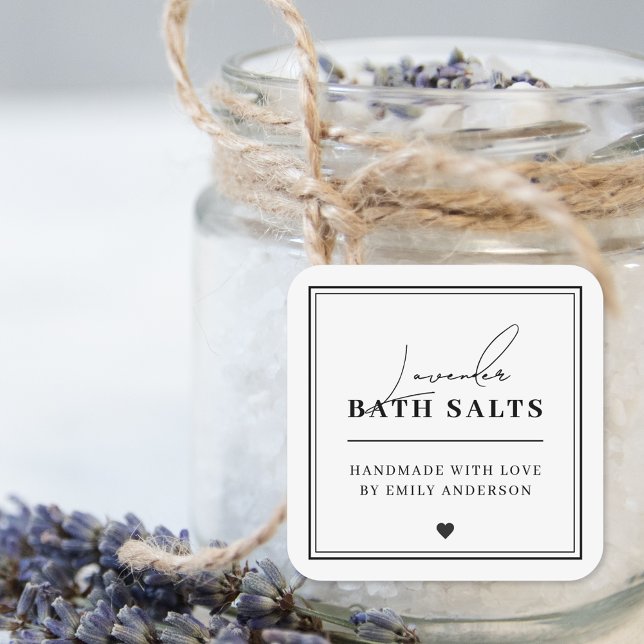 Étiquette de bain moderne maison Salt imperméable (Créateur téléchargé)