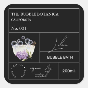 Étiquette de bain moussant lilas Apothicaire