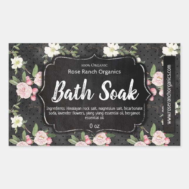 Étiquette de bain personnalisable (Devant)