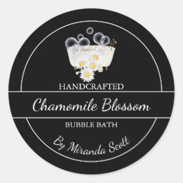 Étiquette de bain simple fait maison Chamomile