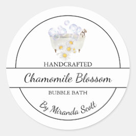 Étiquette de bain simple fait maison Chamomile