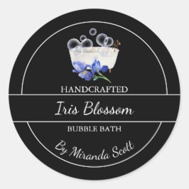Étiquette de bain simple fait maison Iris