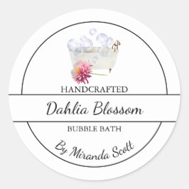 Étiquette de bain simple maison Dahlia