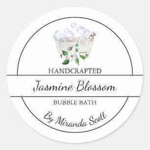 Étiquette de bain simple maison Jasmine
