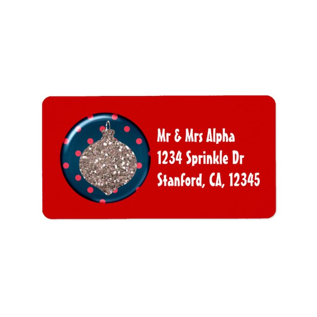 Étiquette de bal de Noël (Devant)