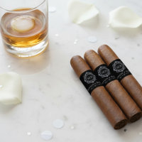 Étiquette de bande de cigare de mariage à monogram