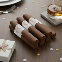 Étiquette de bande de cigare de mariage à monogram