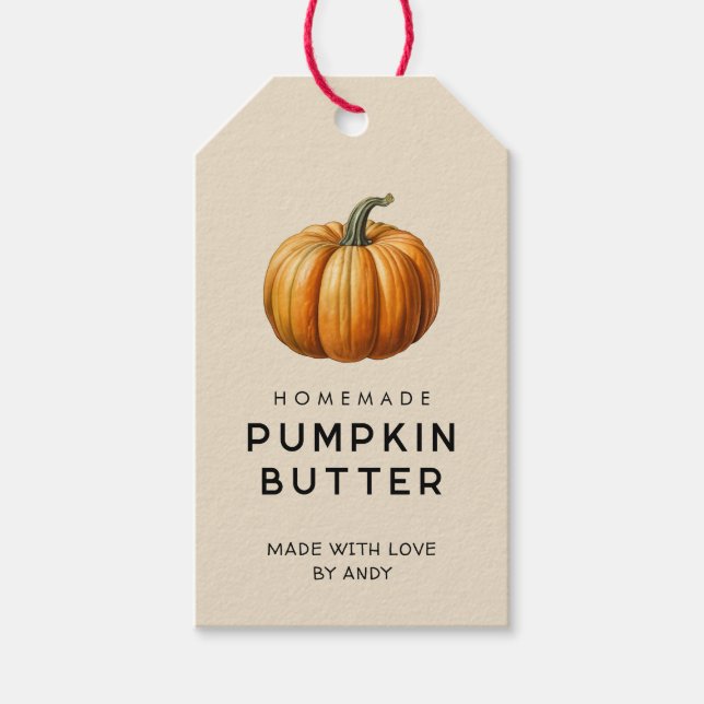 Étiquette de beurre Citrouille fait maison (Devant)