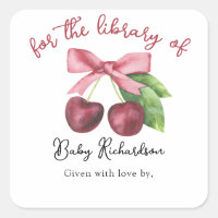 Étiquette de bibliothèque pour Baby Shower arc-en-