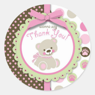 Étiquette de bienvenue de la fille de l'ours TY