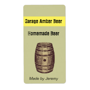 Étiquette de bière barrel