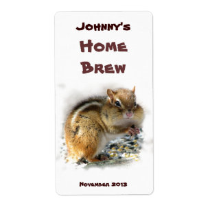 Étiquette de bière Chipmunk