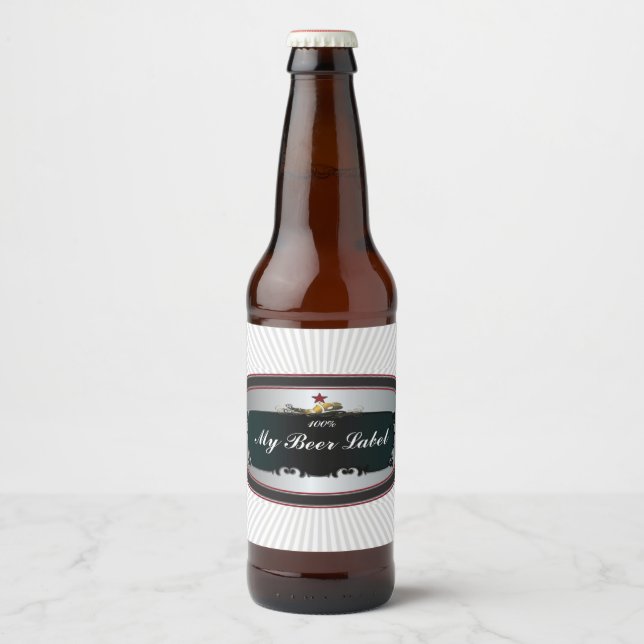 Étiquette de bière classique américain noir (Devant)