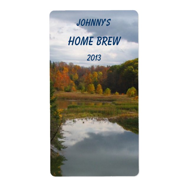 Étiquette de bière du lac d'automne (Devant)
