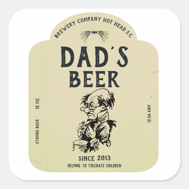 Étiquette de bière du père (Devant)