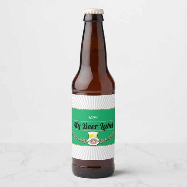 Étiquette de bière verte Top Shelf (Devant)