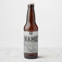 Étiquette de bières en métal et acier