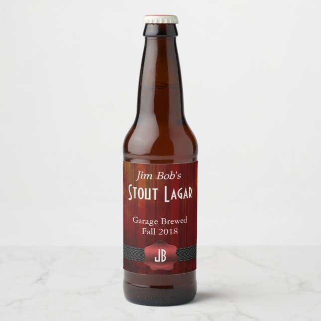 Étiquette de bières personnalisées monogramme de p (Devant)