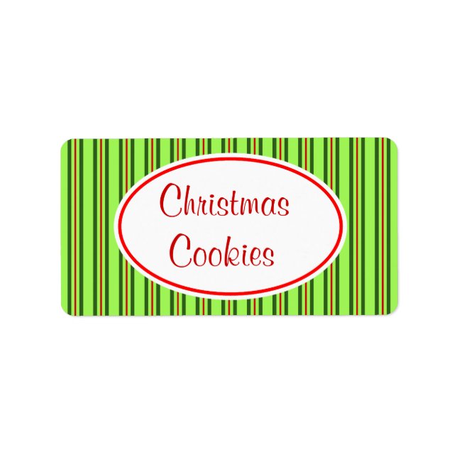Étiquette de biscuits de Noël (Devant)