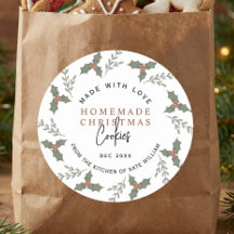 Étiquette de biscuits de Noël faits maison