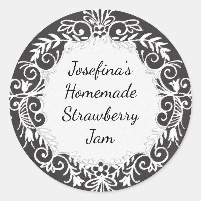 Étiquette de bocal à goujon à carreaux de script i (Devant)