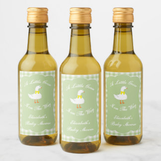 Étiquette de boisson pour Baby Shower Little Goose