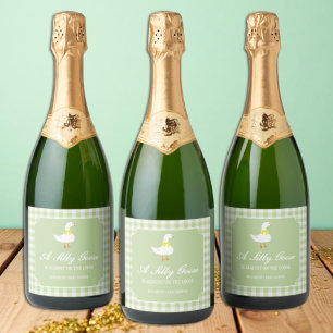 Étiquette de boisson pour Baby Shower Little Goose