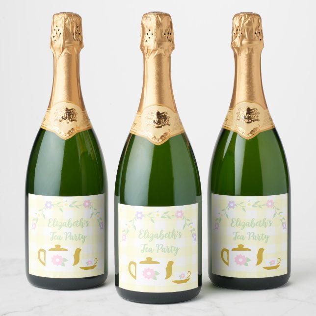 Étiquette de boisson pour les 2 ans de Tea for Two (Bouteilles)