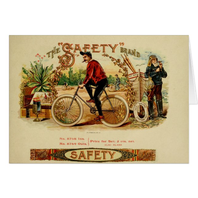 Étiquette de boîte à cigares vintage (Devant horizontal)