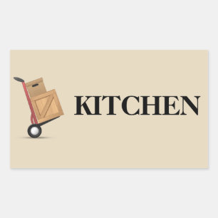Étiquette de boîte de déménagement - Cuisine