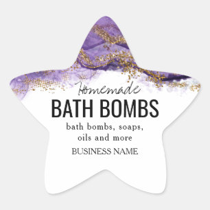 étiquette de bombes de bain artisanales personnali