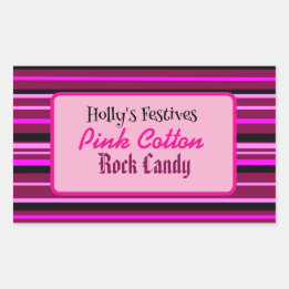 Étiquette de bonbons roses en coton rose