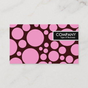 Étiquette de bord - tachetée - rose sur le brun