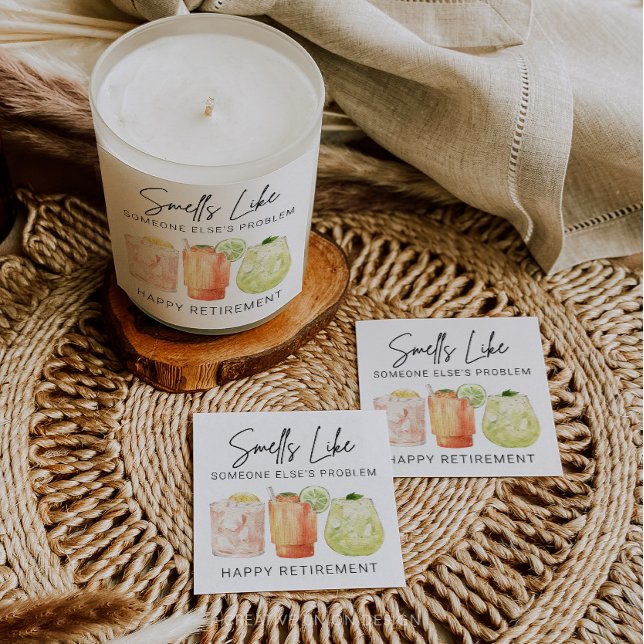 Étiquette de bougie cadeau retraite, Drôle retrait (Retirement)