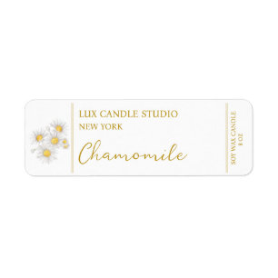 Étiquette de bougie Chamomile