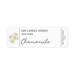 Étiquette de bougie Chamomile