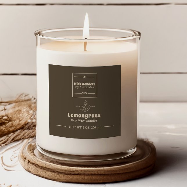 Étiquette de bougie d'apothecaire classique minima (Créateur téléchargé)