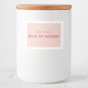 Étiquette de bougie de femme de chambre à coucher