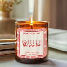 Étiquette de bougie de la Saint-Valentin « Sent co
