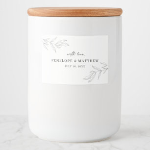 Étiquette de bougie feuille de feuillage