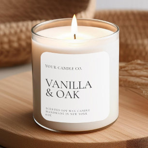 Étiquette de bougie minimaliste moderne