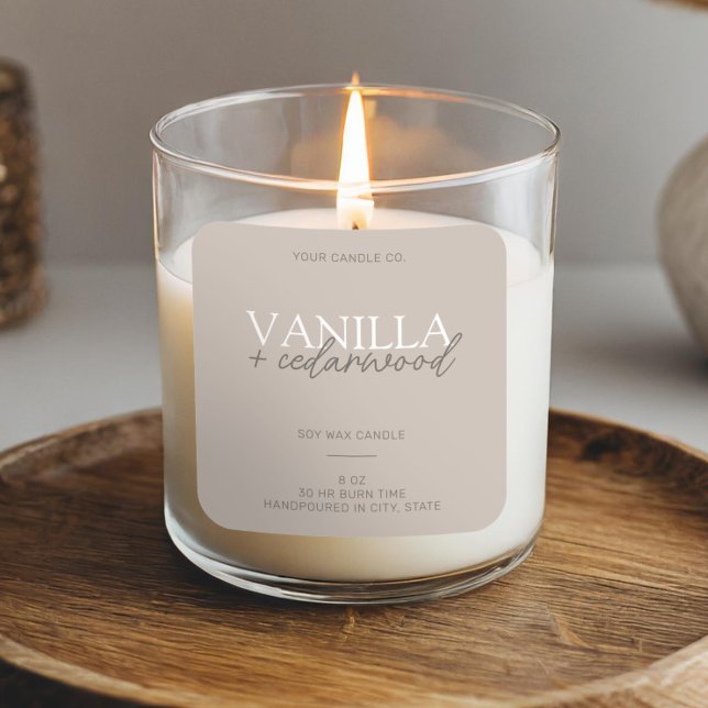 Étiquette de bougie moderne minimaliste (Créateur téléchargé)