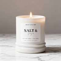 Étiquette de bougie personnalisée mer et sable noi