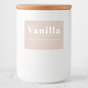 Étiquette de bougie personnalisée minimaliste
