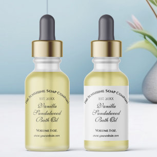 Étiquette de bouteille à goutte étanche blanc 1,5 