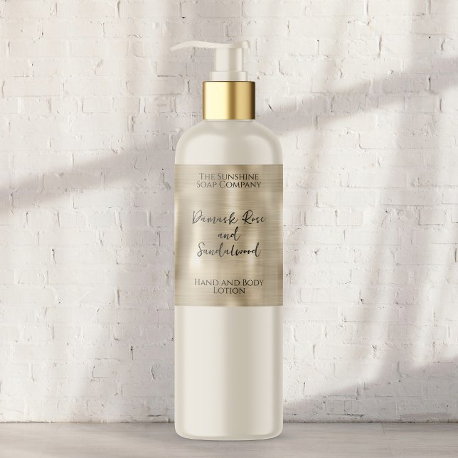 Étiquette de bouteille à huile métallique perlé br (Créateur téléchargé)