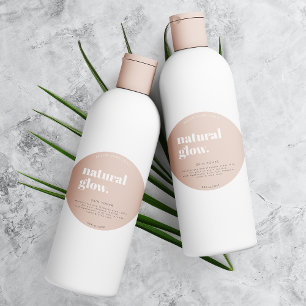 Étiquette de bouteille cosmétique moderne ronde